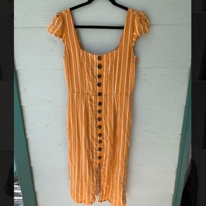 Yellow stripped dress